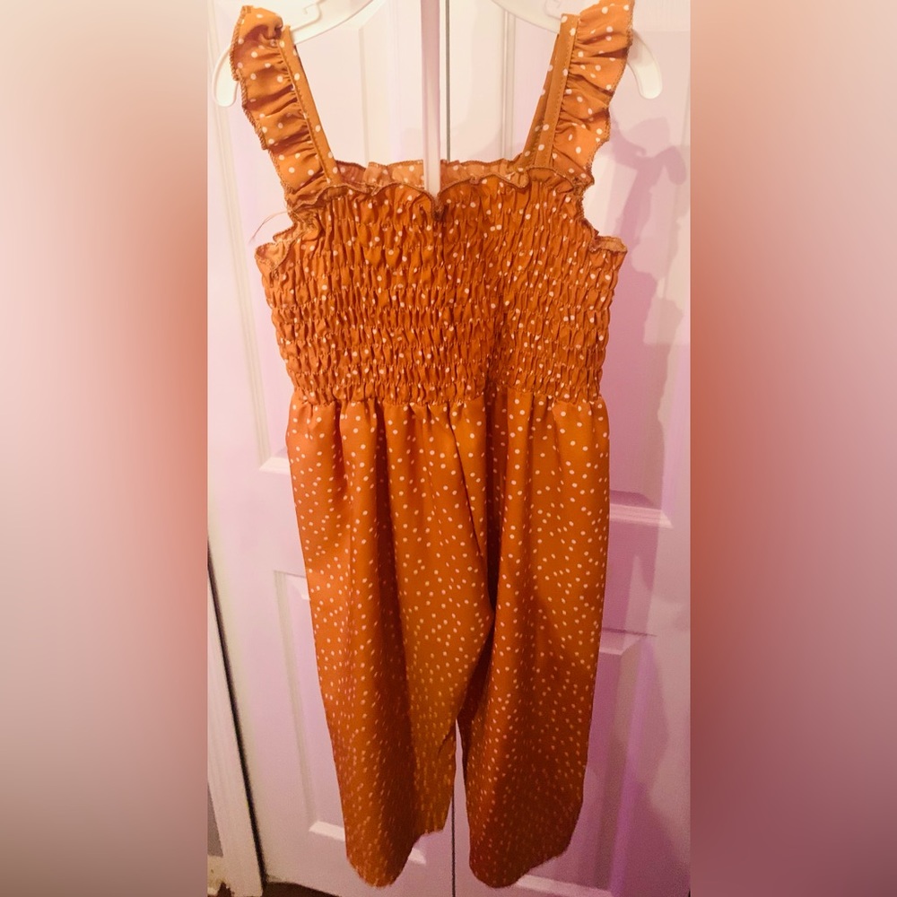 Polka-dot mustard jumpsuit